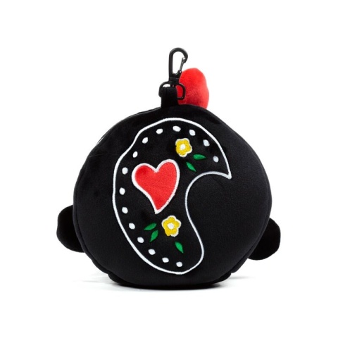 Galo De Barcelos poduszka podróżna i maseczka na oczy maskotka Czarny Kogut