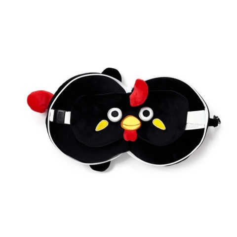 Galo De Barcelos poduszka podróżna i maseczka na oczy maskotka Czarny Kogut