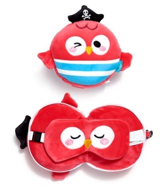 Jolly Joger Pirate Papuga Bembo poduszka podróżna i maseczka na oczy