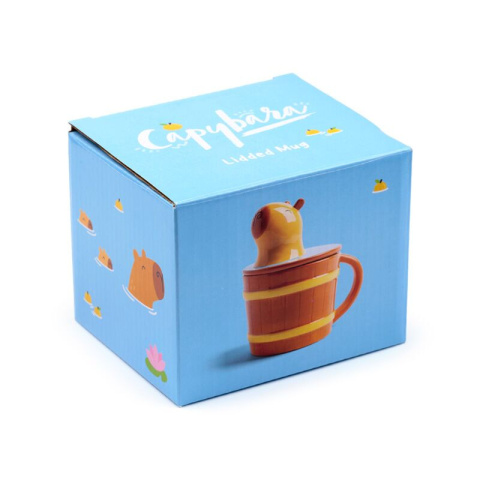 Kubek ceramiczny z przykrywką - Kapibara