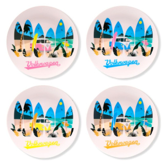 Plastikowe talerze piknikowe Volkswagen-Waves - 4 szt.