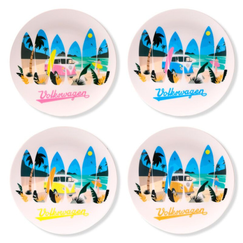 Plastikowe talerze piknikowe Volkswagen-Waves - 4 szt.