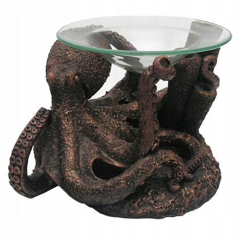 Podgrzewacz na olejki i woski - Brązowa Ośmiornica