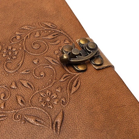 Notes ze skóry ekologicznej - Heart - Serce