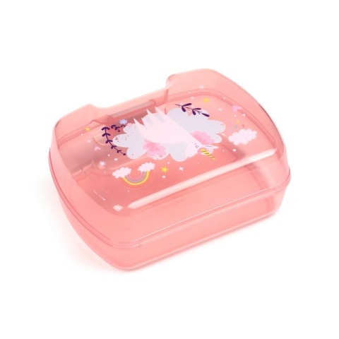 Butelka 350ml na wodę i pudełko na lunch - zestaw - Jednorożec