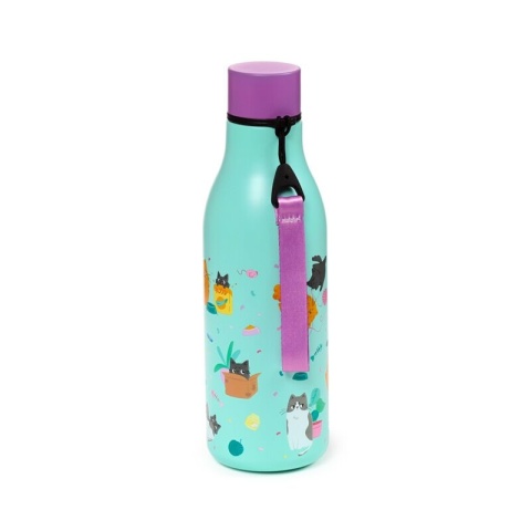 Butelka termiczna ze stali nierdzewnej 500 ml - Bean & Co Cats koty