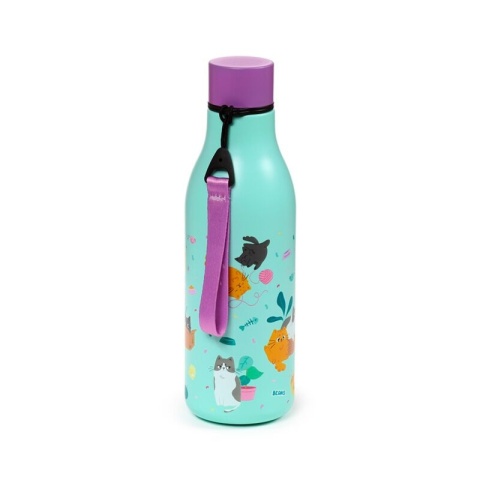 Butelka termiczna ze stali nierdzewnej 500 ml - Bean & Co Cats koty