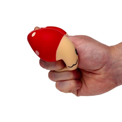 Zabawka gniotek Grzybek - rozciągliwy - czerwony kapelusik