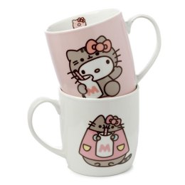 Hello Kitty i Kot Pusheen Zestaw 2 kubków porcelanowych