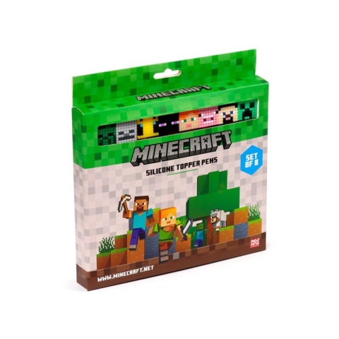 Cienkopis z silikonową nakładką - zestaw 8 szt. - Minecraft