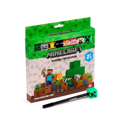 Cienkopis z silikonową nakładką - zestaw 8 szt. - Minecraft
