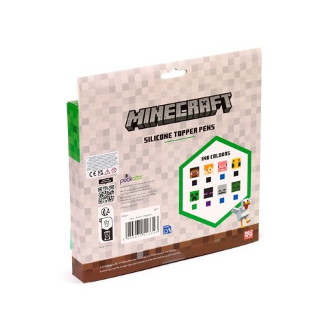 Cienkopis z silikonową nakładką - zestaw 8 szt. - Minecraft