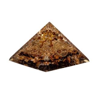 Piramida orgonit Tiger eye pyramid with tree of life