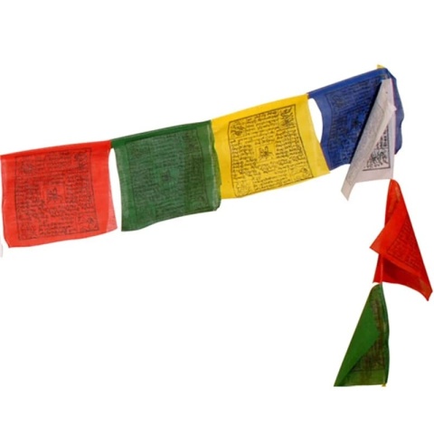 PX16052 Tibetan prayer flags S string of 5 12.5x12