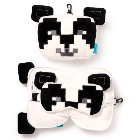 Poduszka podróżna i maska na oczy - Panda - Minecraft- Relaxeazzz
