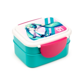 Pudełko na lunch Bento Clip Lock ze sztućcami Hatsune Miku
