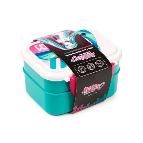 Pudełko na lunch Bento Clip Lock ze sztućcami Hatsune Miku