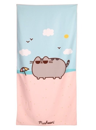 Ręcznik plażowy z mikrofibry - kot Pusheen the Cat 180x85 cm