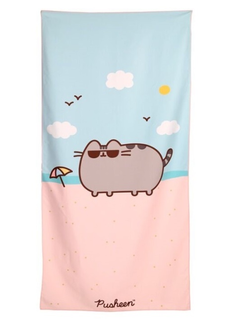 Ręcznik plażowy z mikrofibry - kot Pusheen the Cat 180x85 cm