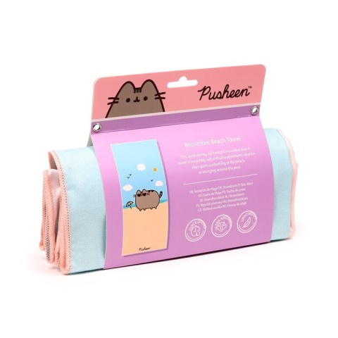 Ręcznik plażowy z mikrofibry - kot Pusheen the Cat 180x85 cm