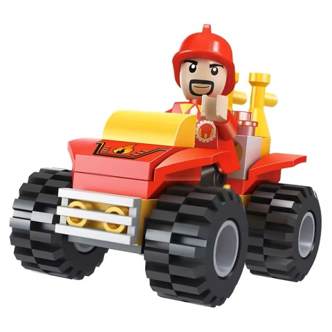 Klocki konstrukcyjne Cogo 2w1 Straż pożarna - Remiza