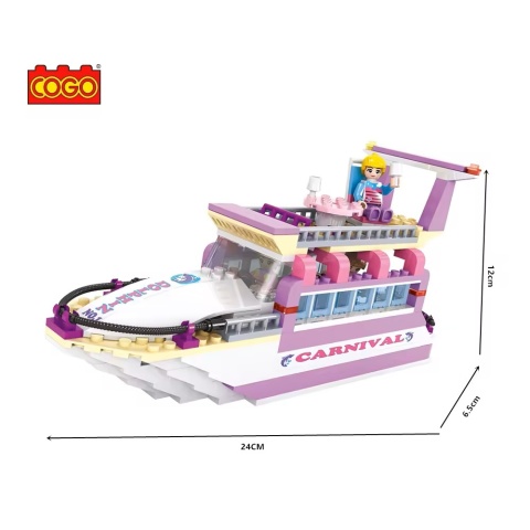 Klocki konstrukcyjne Cogo Cruise Ship - Jacht i Morska wycieczka