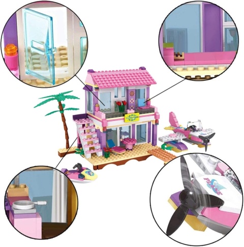 Klocki konstrukcyjne Cogo Willa na wodzie samolot i skuter wodny