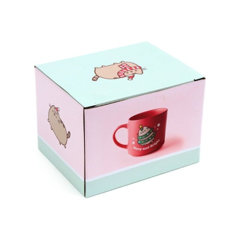 Duży kubek porcelanowy - Świąteczny kot Pusheen 500ml