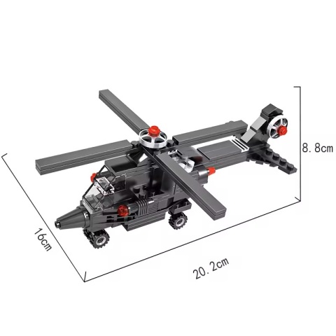 Klocki konstrukcyjne Cogo 3w1 Samolot Motorówka Helikopter