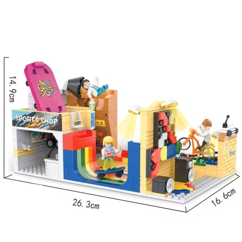 Klocki konstrukcyjne Cogo Skate Park i Sklep Sportowy