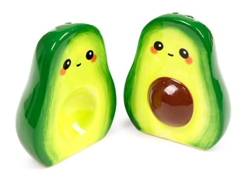 Ceramiczna pieprzniczka i solniczka - Pedro the Avocado - przyprawniki