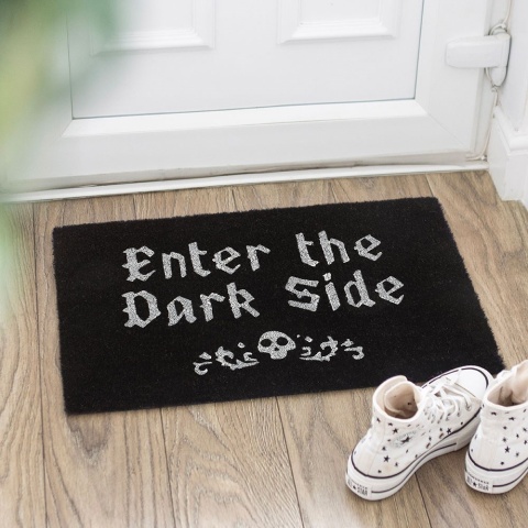 Wycieraczka z włókna kokosowego Black Enter the Dark Side