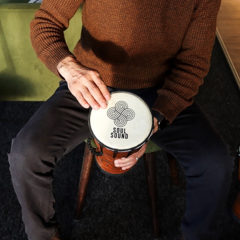 Mały Bęben Djembe Pro - Dźwięk Duszy (niski) Rękodzieło - 30 cm