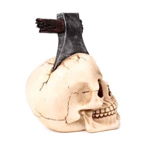 Czaszka z toporem - skull 18cm