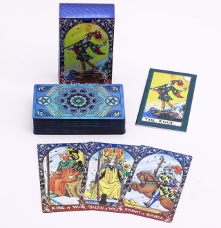 Karty Tarota z Niebieską Folią i Przewodnikiem - Mandala