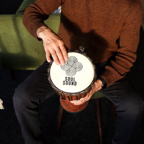 Średni Bęben Djembe Pro - Dźwięk Duszy (niski) Rękodzieło - 40 cm