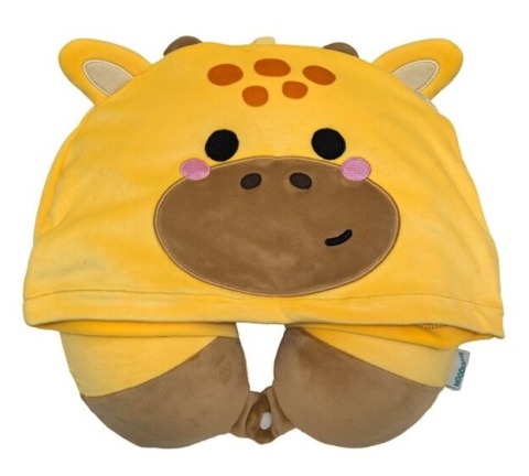 Poduszka podróżna z kapturem - Żyrafa Raffi - Hoodeazzz Adoramals