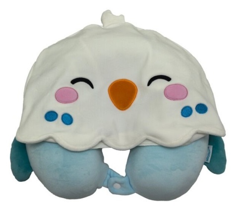 Poduszka podróżna z kapturem - Papuga Kiki - Hoodeazzz Adoramals