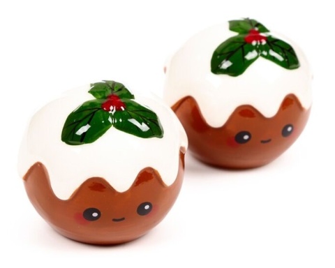 WYMIARY Solniczka i pieprzniczka - Christmas Pudding Foodiemals