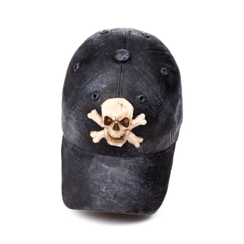 Czaszka z czapką baseballową - skull 14cm