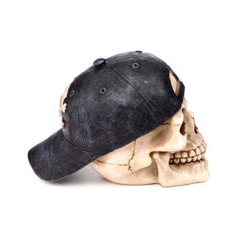 Czaszka z czapką baseballową - skull 14cm