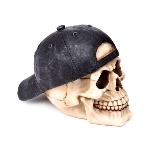 Czaszka z czapką baseballową - skull 14cm