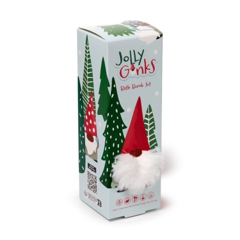 Ręcznie robiony zestaw 3 kul do kąpieli - Świąteczny Gnom