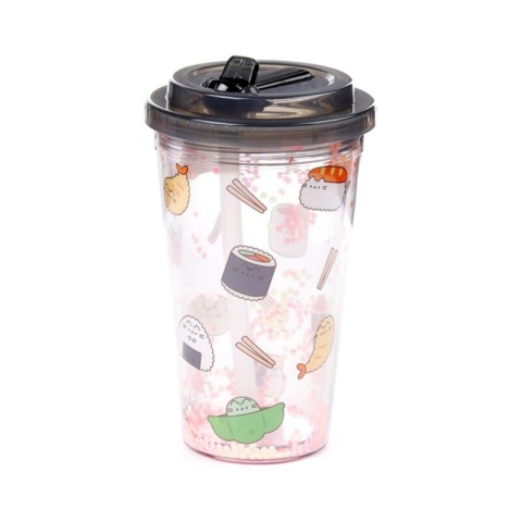 Kubek ze słomką Pusheen the Cat Sushi Club 500ml