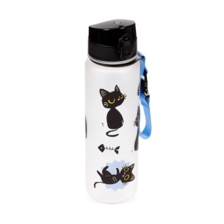 Lucky the Black Cat Pop Top 600ml Shatterproof Bottle - butelka