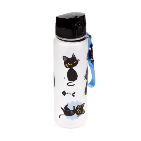 Lucky the Black Cat Pop Top 600ml Shatterproof Bottle - butelka