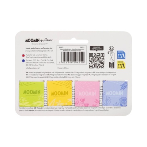 Moomin Tammi Magnetic Bookmark Set - zakładki magnetyczne 4 szt.