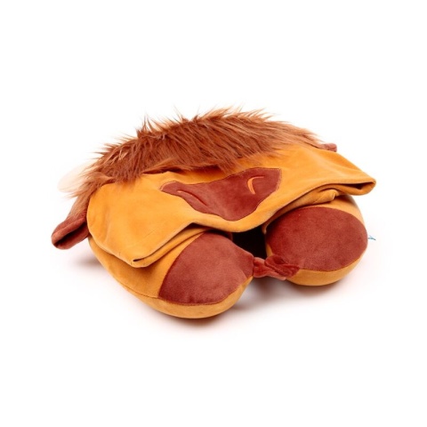 Poduszka podróżna z kapturem - Krowa Szkocka - Hoodeazzz Highland Coo