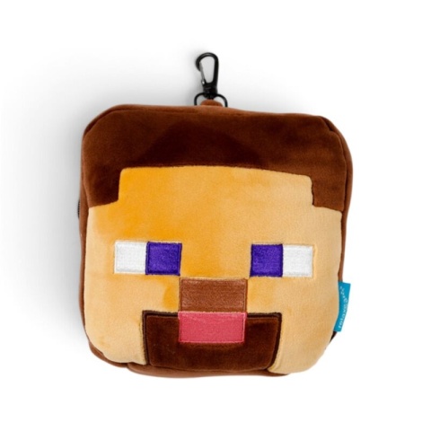Poduszka podrózna z maską na oczy - maskotka Minecraft Steve