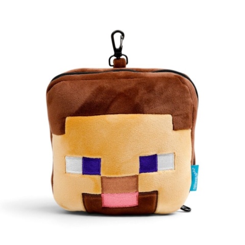 Poduszka podrózna z maską na oczy - maskotka Minecraft Steve